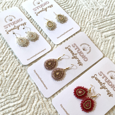 Beaded earrings from Studio Sweetgrass